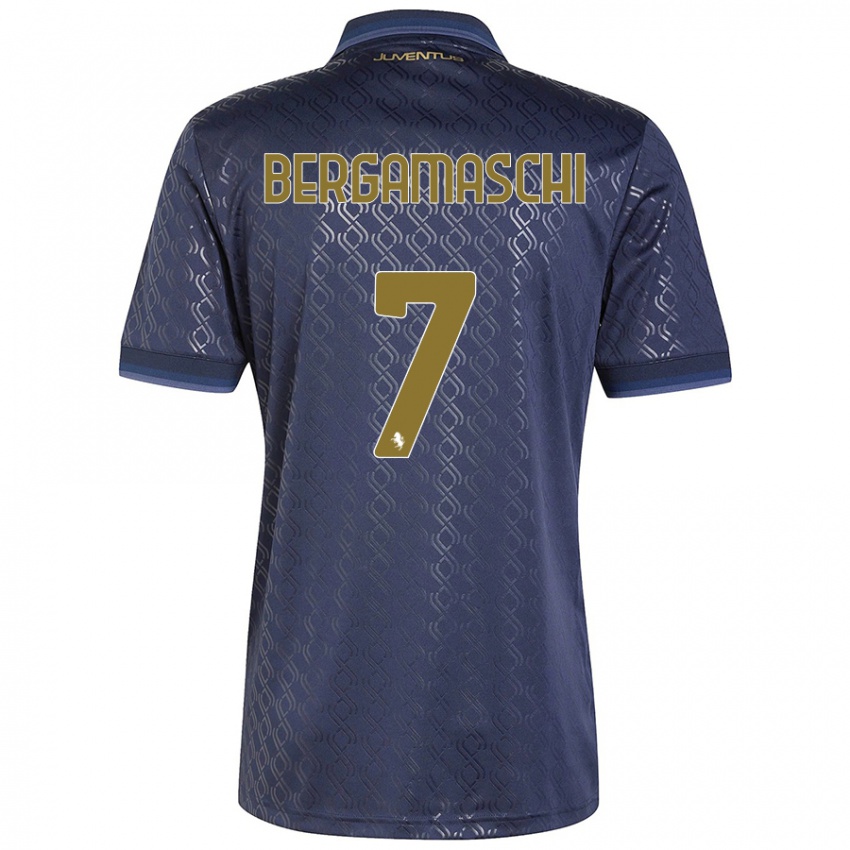 Uomo Maglia Valentina Bergamaschi #7 Blu Navy Kit Gara Third 2024/25 Maglietta