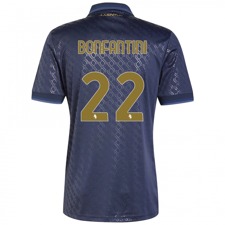 Uomo Maglia Agnese Bonfantini #22 Blu Navy Kit Gara Third 2024/25 Maglietta