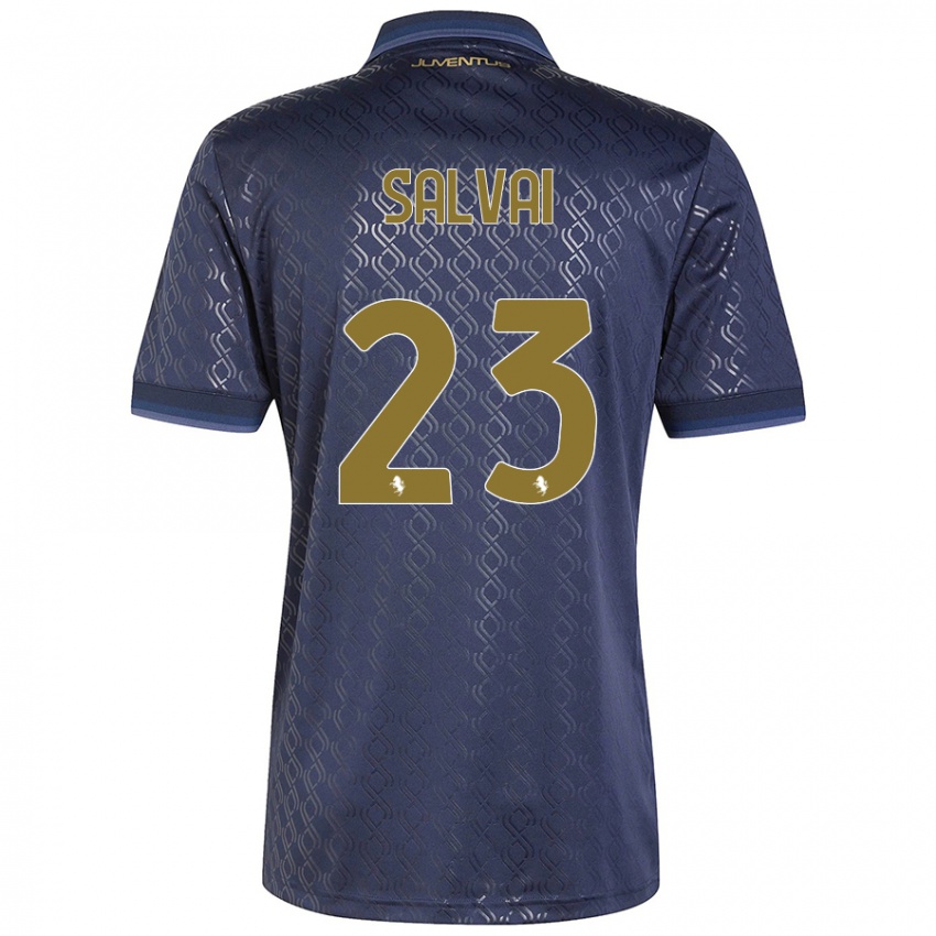 Uomo Maglia Cecilia Salvai #23 Blu Navy Kit Gara Third 2024/25 Maglietta