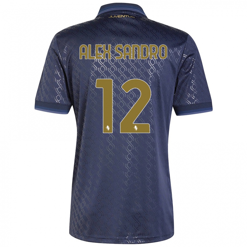 Uomo Maglia Alex Sandro #12 Blu Navy Kit Gara Third 2024/25 Maglietta