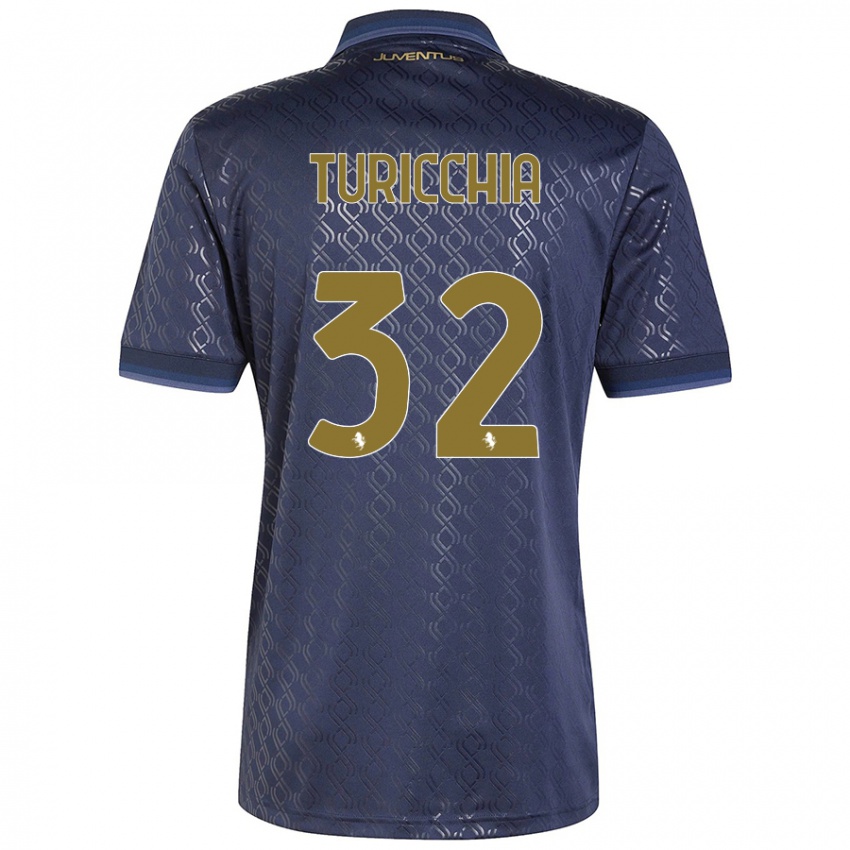 Uomo Maglia Riccardo Turicchia #32 Blu Navy Kit Gara Third 2024/25 Maglietta