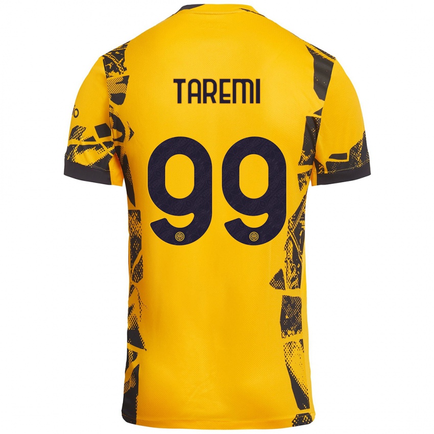 Uomo Maglia Mehdi Taremi #99 Oro Nero Kit Gara Third 2024/25 Maglietta