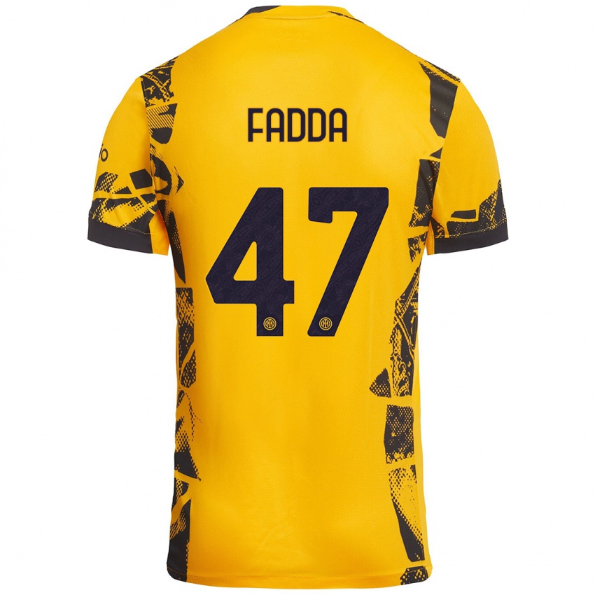 Uomo Maglia Paola Fadda #47 Oro Nero Kit Gara Third 2024/25 Maglietta