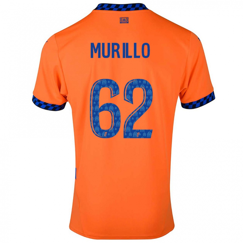 Uomo Maglia Amir Murillo #62 Arancione Blu Scuro Kit Gara Third 2024/25 Maglietta