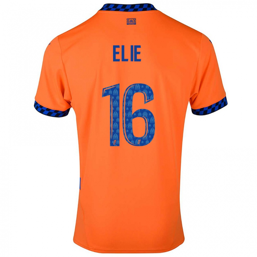 Uomo Maglia Anaïs Elie #16 Arancione Blu Scuro Kit Gara Third 2024/25 Maglietta