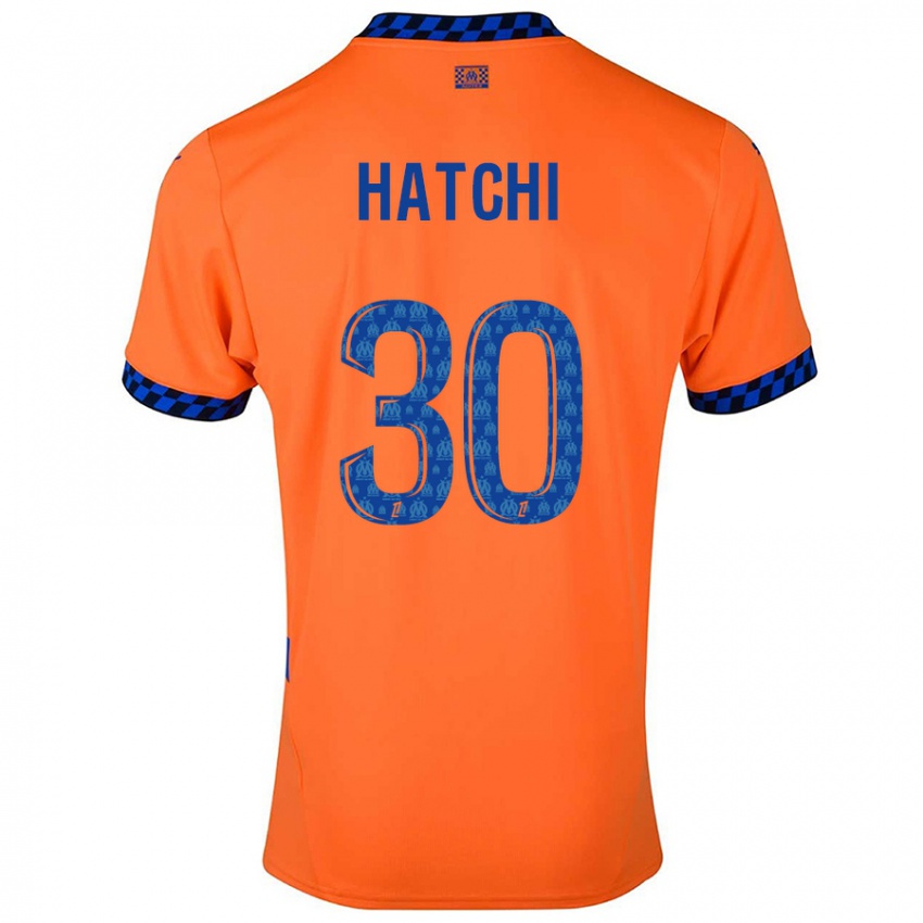 Uomo Maglia Anaïs Hatchi #30 Arancione Blu Scuro Kit Gara Third 2024/25 Maglietta