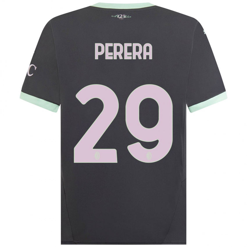 Uomo Maglia Nirash Perera #29 Grigio Kit Gara Third 2024/25 Maglietta