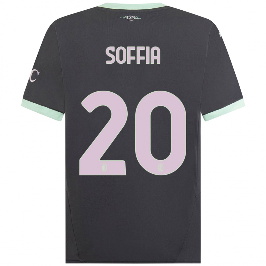 Uomo Maglia Angelica Soffia #20 Grigio Kit Gara Third 2024/25 Maglietta