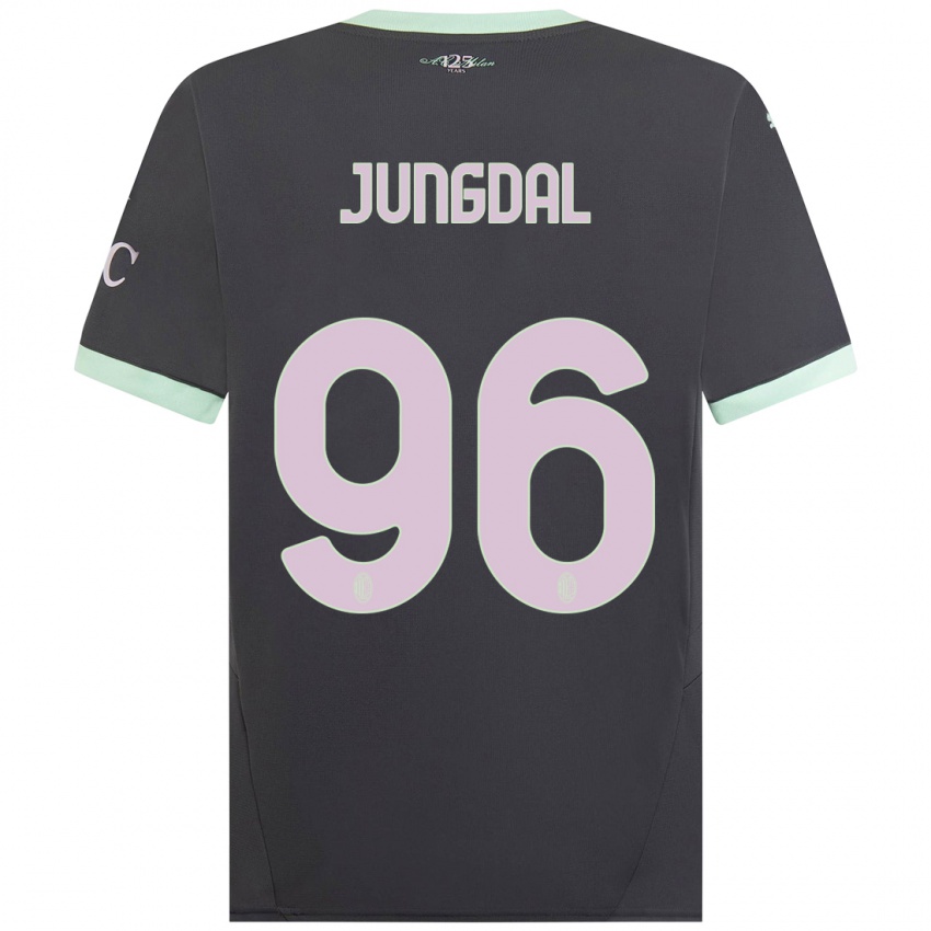 Uomo Maglia Andreas Jungdal #96 Grigio Kit Gara Third 2024/25 Maglietta