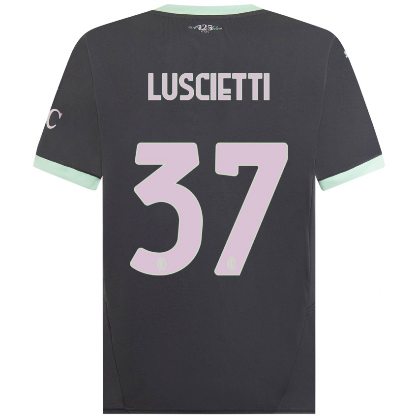 Uomo Maglia Abebe Luscietti #37 Grigio Kit Gara Third 2024/25 Maglietta