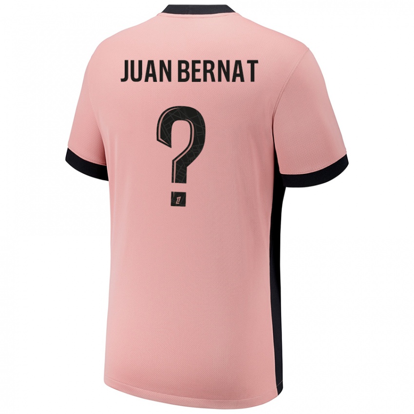 Uomo Maglia Juan Bernat #0 Rosa Ruggine Kit Gara Third 2024/25 Maglietta