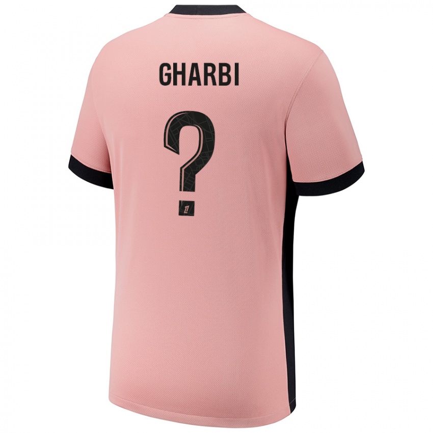 Uomo Maglia Ismael Gharbi #0 Rosa Ruggine Kit Gara Third 2024/25 Maglietta