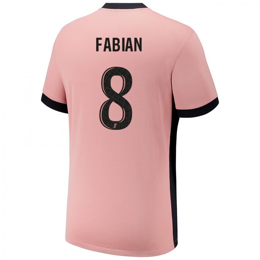 Uomo Maglia Fabián Ruiz #8 Rosa Ruggine Kit Gara Third 2024/25 Maglietta