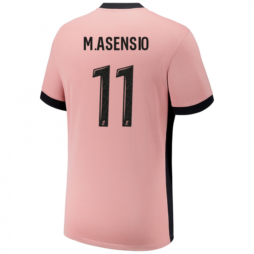 Uomo Maglia Marco Asensio #11 Rosa Ruggine Kit Gara Third 2024/25 Maglietta