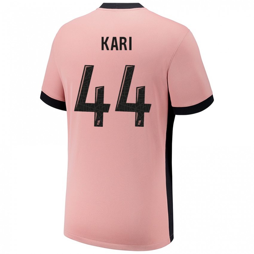 Uomo Maglia Ayman Kari #44 Rosa Ruggine Kit Gara Third 2024/25 Maglietta