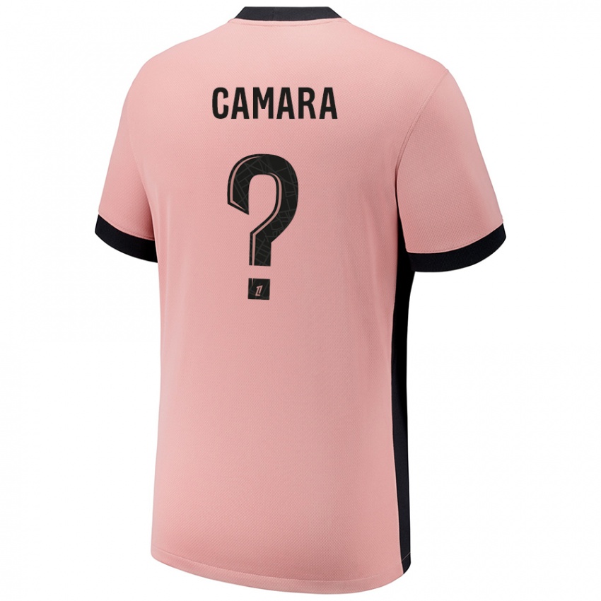 Uomo Maglia Oumar Camara #0 Rosa Ruggine Kit Gara Third 2024/25 Maglietta