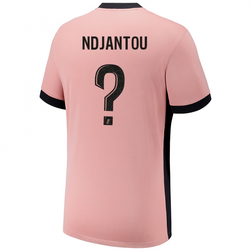 Uomo Maglia Quentin Ndjantou #0 Rosa Ruggine Kit Gara Third 2024/25 Maglietta