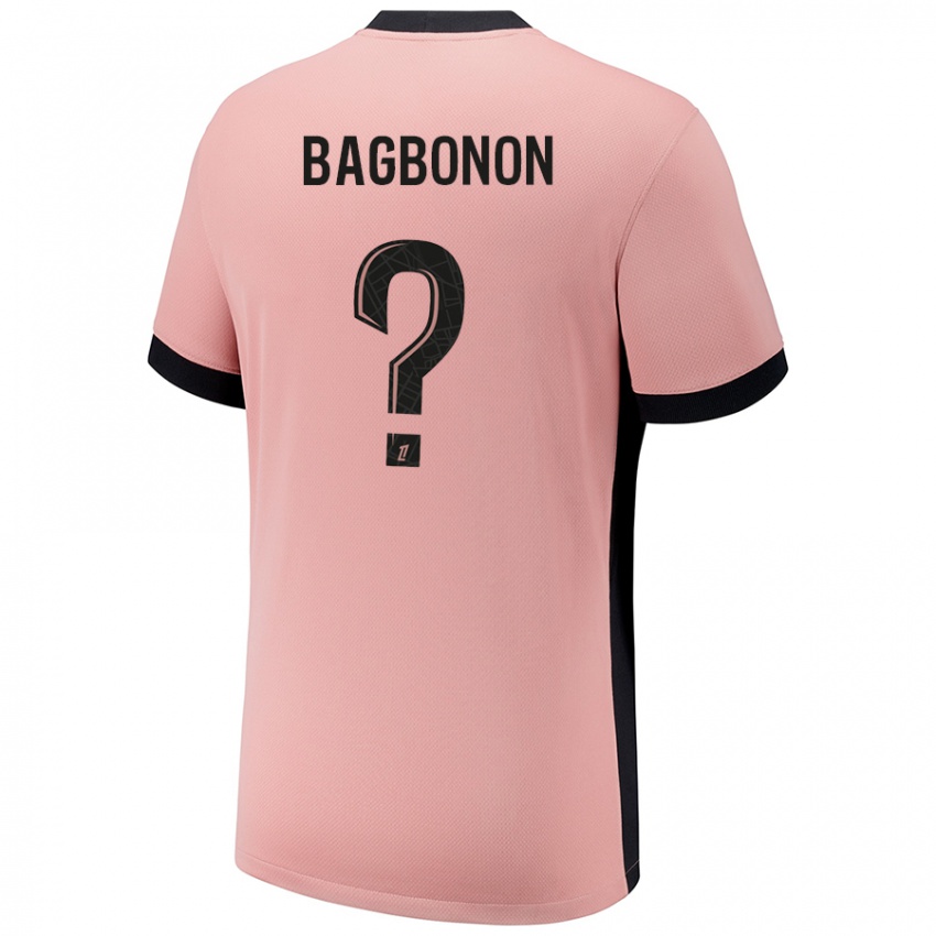 Uomo Maglia Ethan Bagbonon #0 Rosa Ruggine Kit Gara Third 2024/25 Maglietta