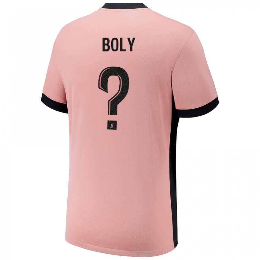 Uomo Maglia David Boly #0 Rosa Ruggine Kit Gara Third 2024/25 Maglietta