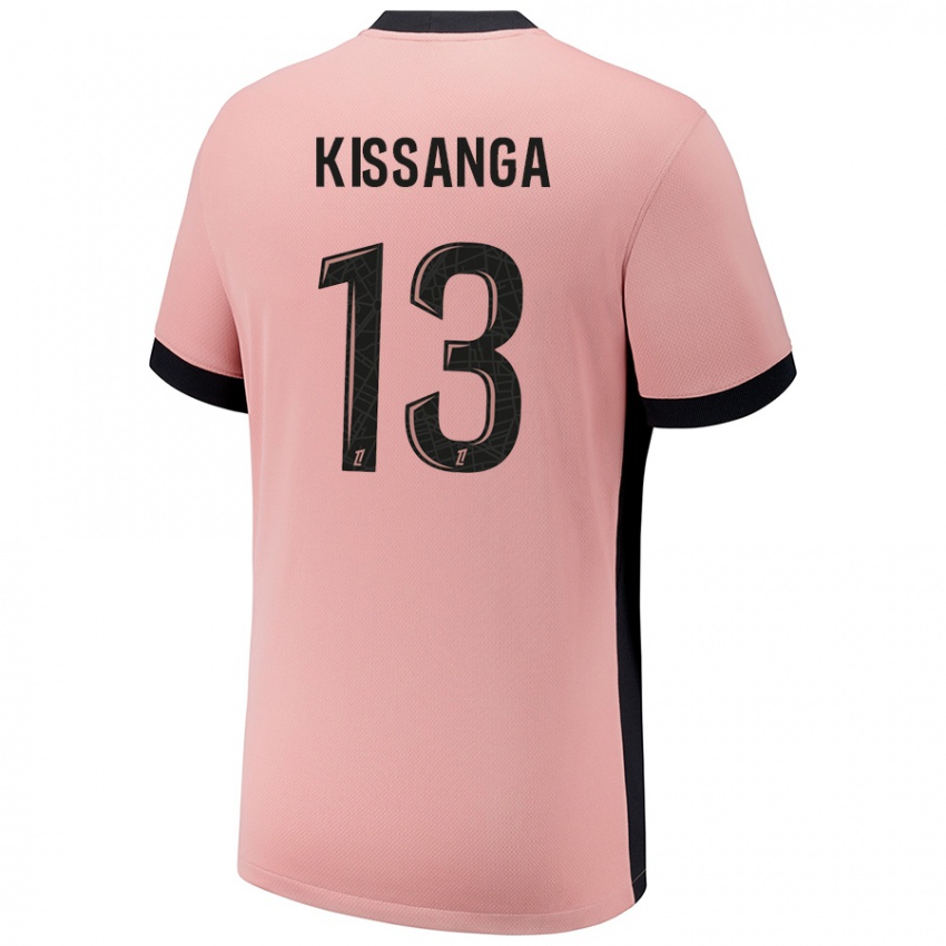 Uomo Maglia Hugo Kissanga #13 Rosa Ruggine Kit Gara Third 2024/25 Maglietta