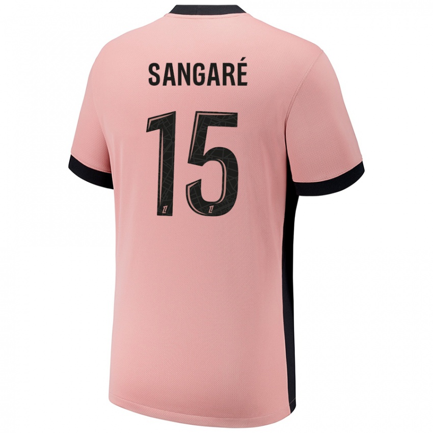 Uomo Maglia Mahamadou Sangaré #15 Rosa Ruggine Kit Gara Third 2024/25 Maglietta