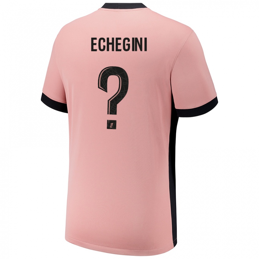 Uomo Maglia Jennifer Echegini #0 Rosa Ruggine Kit Gara Third 2024/25 Maglietta