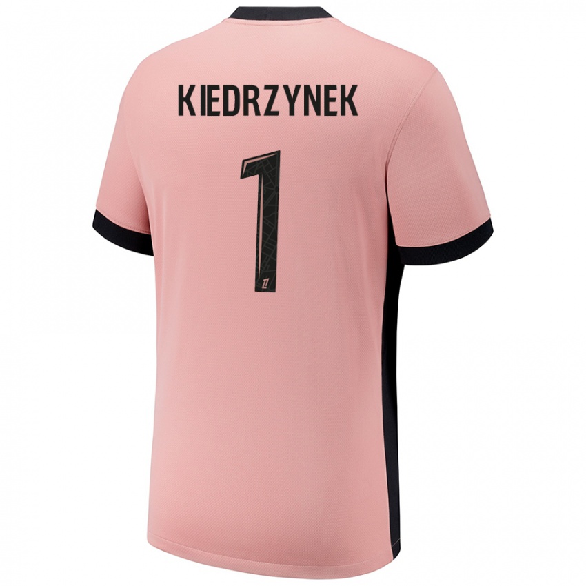 Uomo Maglia Katarzyna Kiedrzynek #1 Rosa Ruggine Kit Gara Third 2024/25 Maglietta