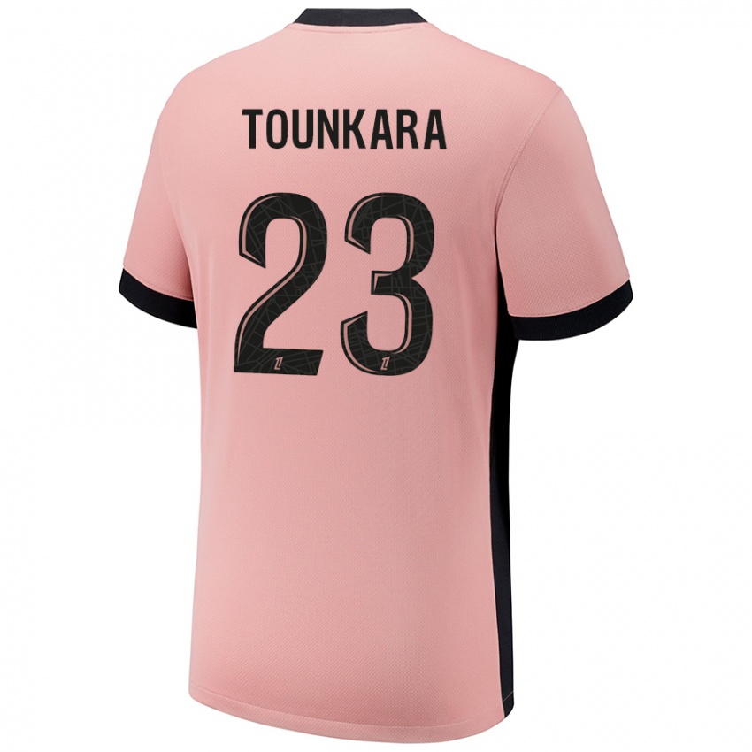 Uomo Maglia Aïssatou Tounkara #23 Rosa Ruggine Kit Gara Third 2024/25 Maglietta