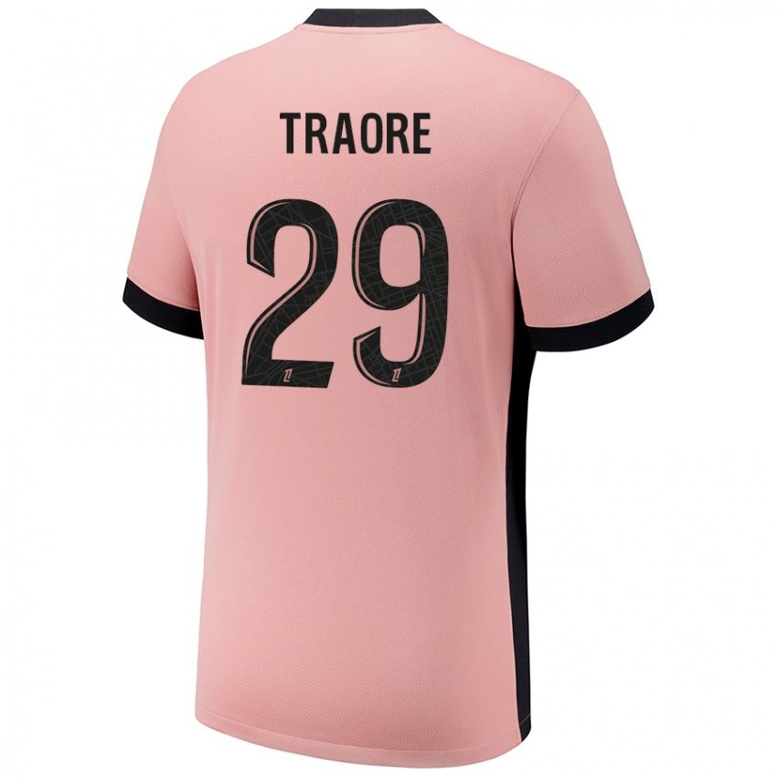 Uomo Maglia Manssita Traoré #29 Rosa Ruggine Kit Gara Third 2024/25 Maglietta