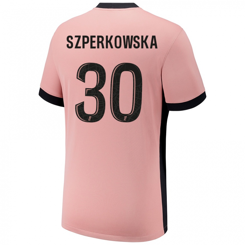 Uomo Maglia Oliwia Szperkowska #30 Rosa Ruggine Kit Gara Third 2024/25 Maglietta