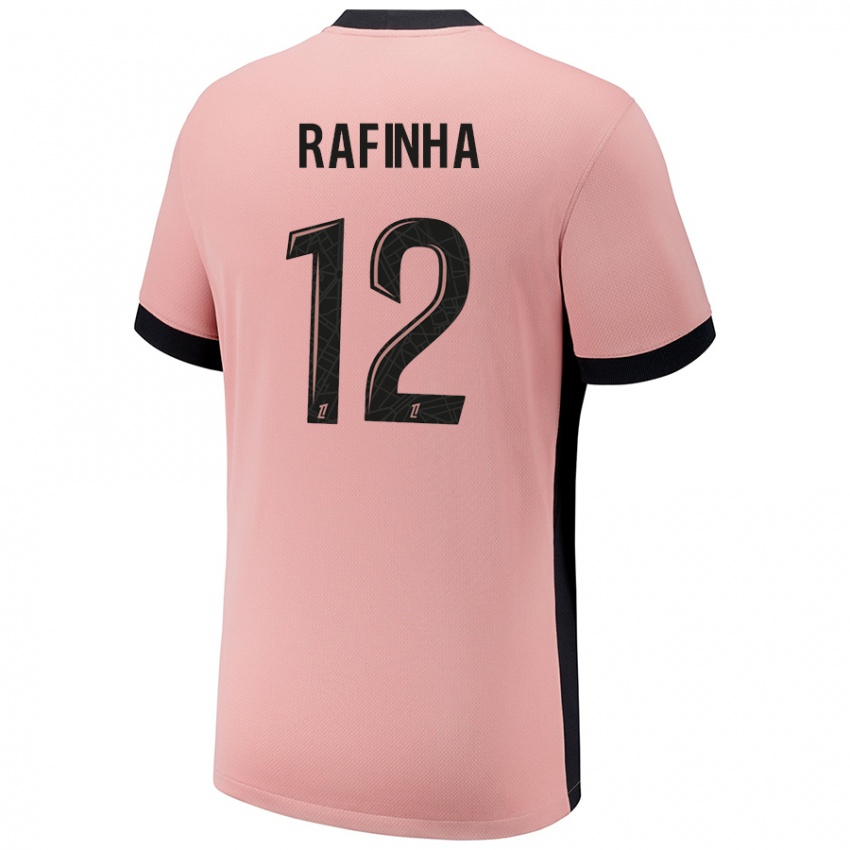 Uomo Maglia Rafinha #12 Rosa Ruggine Kit Gara Third 2024/25 Maglietta