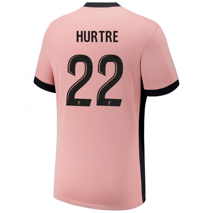 Uomo Maglia Oceane Hurtre #22 Rosa Ruggine Kit Gara Third 2024/25 Maglietta