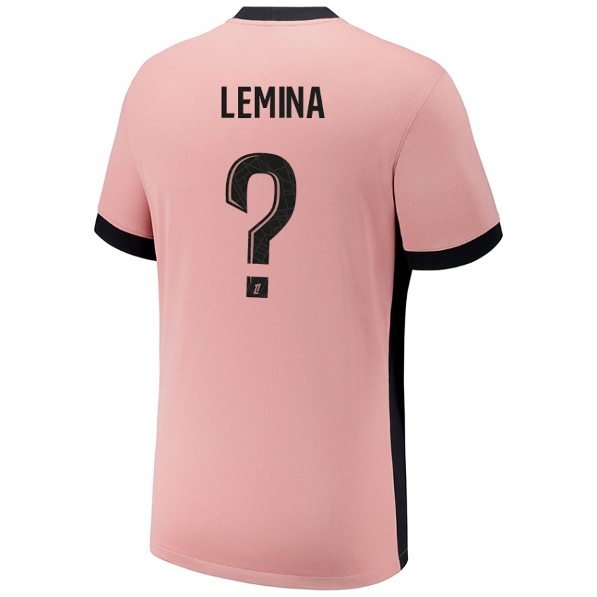 Uomo Maglia Noha Lemina #0 Rosa Ruggine Kit Gara Third 2024/25 Maglietta