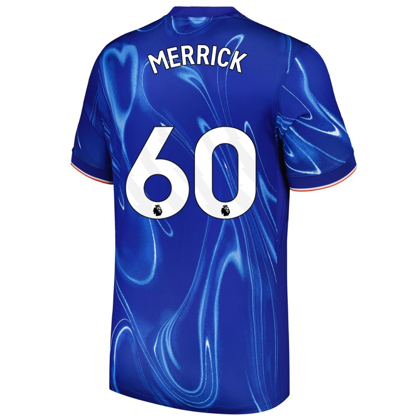 Donna Maglia Max Merrick #60 Blu Bianco Kit Gara Home 2024/25 Maglietta