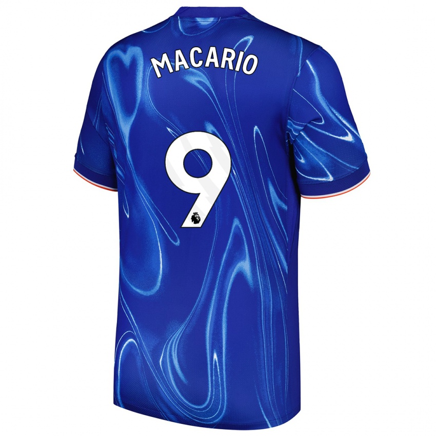 Donna Maglia Catarina Macario #9 Blu Bianco Kit Gara Home 2024/25 Maglietta