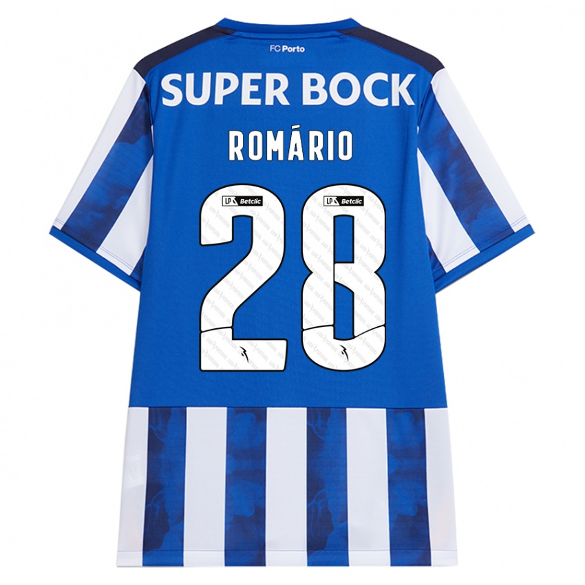 Donna Maglia Romario Baro #28 Blu Bianco Kit Gara Home 2024/25 Maglietta