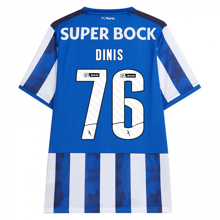 Donna Maglia Dinis #76 Blu Bianco Kit Gara Home 2024/25 Maglietta