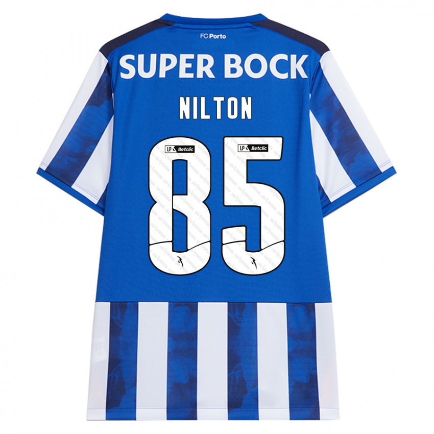 Donna Maglia Nilton #85 Blu Bianco Kit Gara Home 2024/25 Maglietta