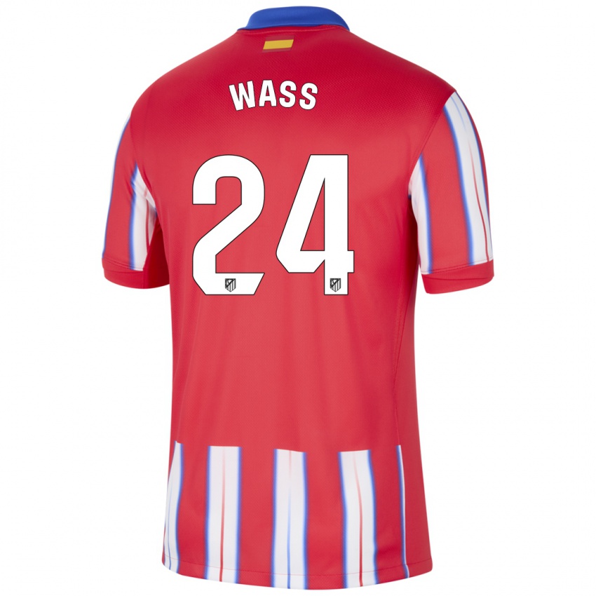 Donna Maglia Daniel Wass #24 Rosso Bianco Blu Kit Gara Home 2024/25 Maglietta