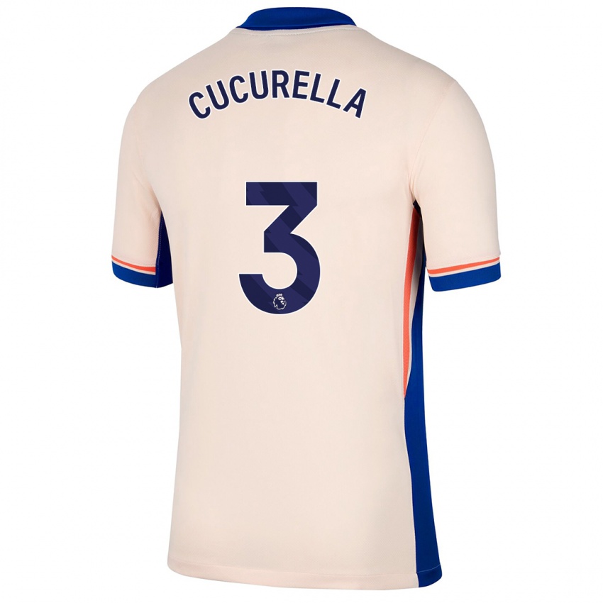 Donna Maglia Marc Cucurella #3 Beige Chiaro Kit Gara Away 2024/25 Maglietta