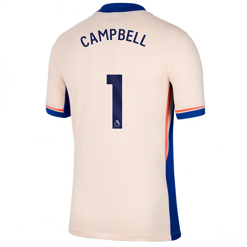 Donna Maglia Luke Campbell #1 Beige Chiaro Kit Gara Away 2024/25 Maglietta