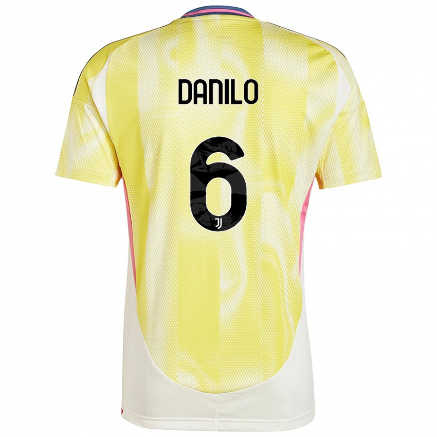 Donna Maglia Danilo #6 Giallo Solare Kit Gara Away 2024/25 Maglietta