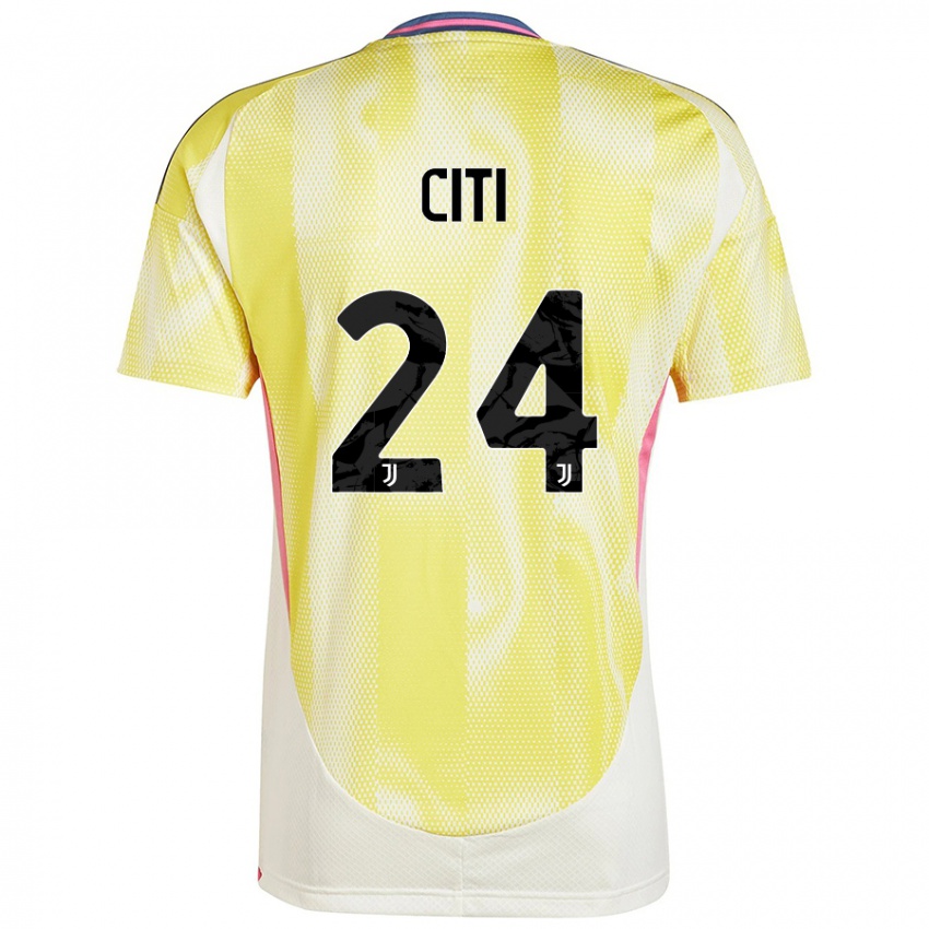 Donna Maglia Alessandro Citi #24 Giallo Solare Kit Gara Away 2024/25 Maglietta