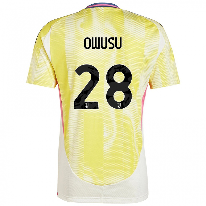 Donna Maglia Augusto Owusu #28 Giallo Solare Kit Gara Away 2024/25 Maglietta