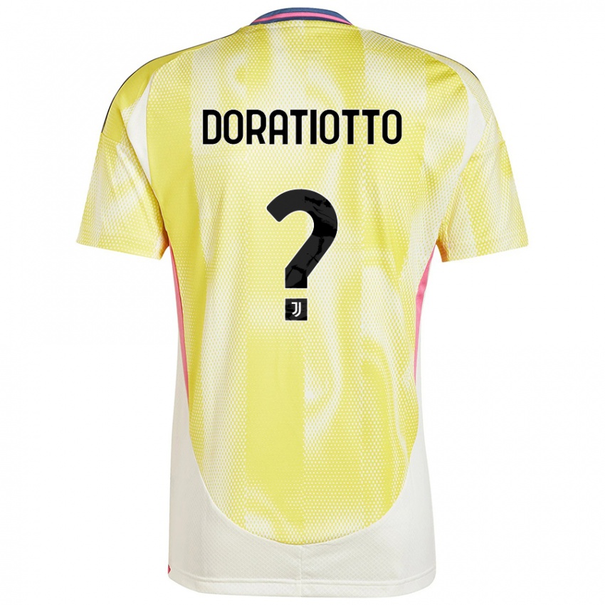 Donna Maglia Giulio Doratiotto #0 Giallo Solare Kit Gara Away 2024/25 Maglietta