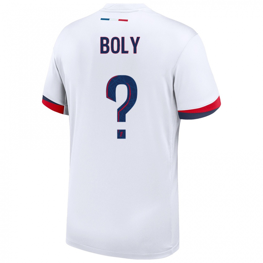 Donna Maglia David Boly #0 Bianco Blu Rosso Kit Gara Away 2024/25 Maglietta