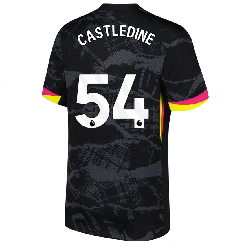 Donna Maglia Leo Castledine #54 Nero Rosa Kit Gara Third 2024/25 Maglietta