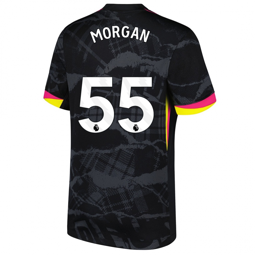 Donna Maglia Jimmy-Jay Morgan #55 Nero Rosa Kit Gara Third 2024/25 Maglietta