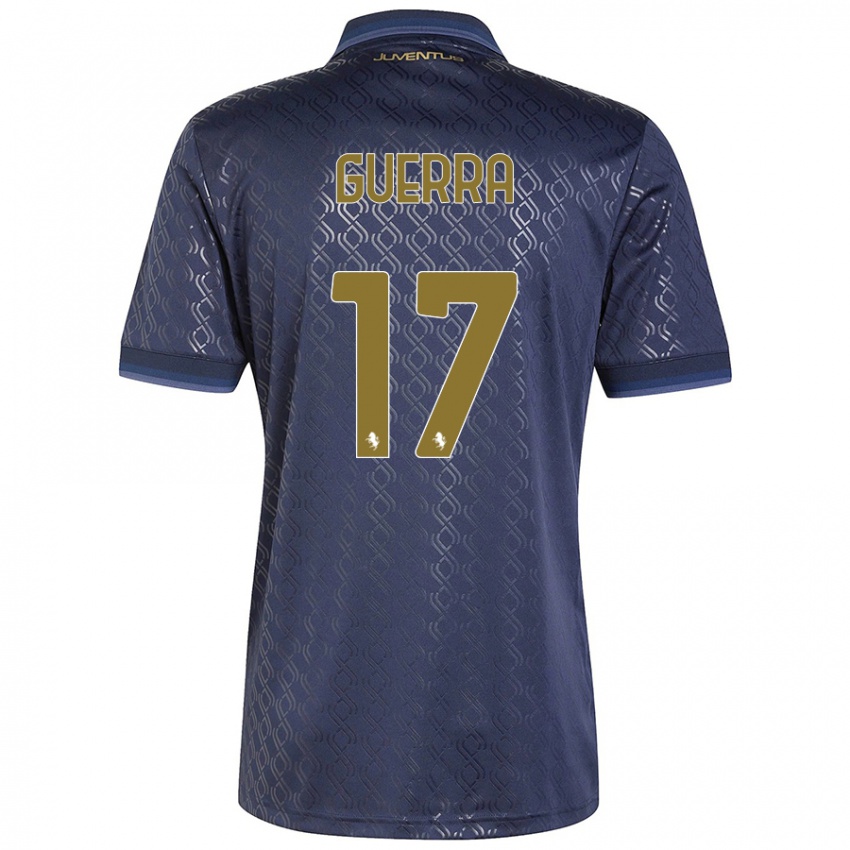 Donna Maglia Simone Guerra #17 Blu Navy Kit Gara Third 2024/25 Maglietta