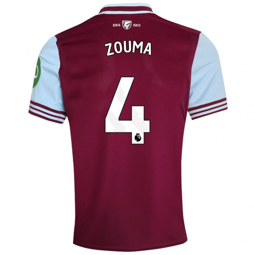 Bambino Maglia Kurt Zouma #4 Rosso Scuro Kit Gara Home 2024/25 Maglietta